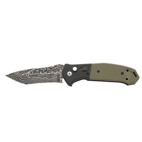 Bear Ops Auto Bold Action G10 Handle with Damascus Blade
